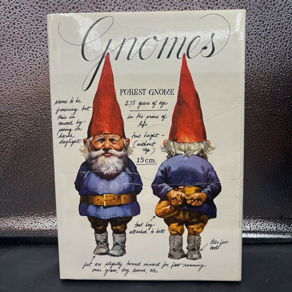 Gnomes by Poortvliet Huygen 1977 1st Edition HCDJ Hardcover DJ Vintage 70s OOP